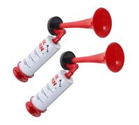 Kisangel 2 Tromba Aria Manuale Rosso Corno Pompa Portatile per Sport Feste e Celebrazioni Avvisatore per Partite Calcio e Sportivi