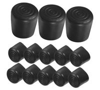 Kisangel 20 pezzi Protezione Gambe Mobili PVC Nero Coprigambe Sedie Antiscivolo per Pavimenti in Feltrini Resistenti Usura Facile da Installare