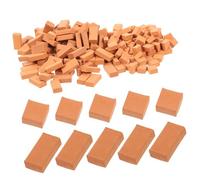 Kisangel 200 Mattoni Miniatura per Giocattolo Mattone Falso per Micro Paesaggi DIY Modellismo Manuale per Casa delle Bambole e Decorazioni Giardino