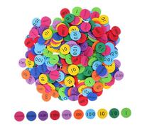 Kisangel 200pezzi Dischi Numerici Per Ragazzo Ragazza Giocattoli Educativi Per Cognizione e Matematica Dischi Colorati Per Conto e Valore Posizionale Strumenti Didattici Per Casa e Scuola