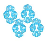 Kisangel 20pezzi Dadi Facce in Acrilico Da Per Giochi Da Tavolo Numeri Grandi e Facili Da Leggere Per Insegnare La Matematica e Giochi Di Ruolo