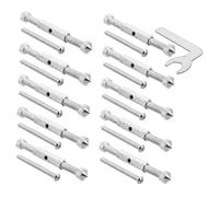 Kisangel 21 pezzi Kit Riparazione Cassetta Elettrica con Aste di Supporto in Metallo Resistente e Chiave per Montaggio e Fissaggio Scatole Interruttori e Prese Uso Residenziale e