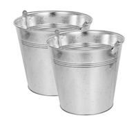 Kisangel 2pezzi Secchio per Cenere in Metallo Secchio per Carbone da Stufa Bidone per Bruciare Rifiuti Contenitore per Cenere da Barbecue Esterno Paletta Inclusa per Trasporto