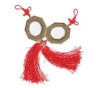 Kisangel 2pezzi Specchio Bagua in Bronzo Convesso Ornamento Tradizionale Cinese Da Appendere Alla Parete Strumento Feng Shui Per Armonia e Protezione
