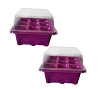Kisangel 2pezzi Vassoio per Piante da Avviamento da Giardinaggio Trasparente per Semina Coltivazione di Microgreens e Insalate Realizzato in Materiale