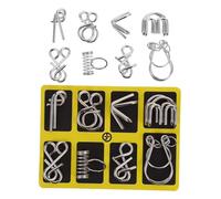 Kisangel 2sets Giochi Rompicapo Intelligenti Anelli in Metallo Disentanglement Puzzle Per Adulti e Ragazzo Ragazza Ragazza Gioco Educativo Per Stimolare Cervello e Cultura Cinese