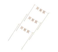 Kisangel 3 Cake Topper in Legno per Prima Compleanno Decorazione Banner One Incisa per Torta Accessori e Leggeri per Celebrazioni