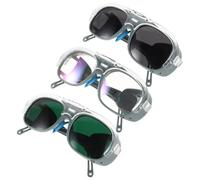 Kisangel 3 paia Occhiali da Lavoro Protettivi Saldatura con Lenti Intercambiabili Trasparenti Resistenti Agli Urti Protezione Occhi Contro Schizzi e Polvere