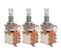 Kisangel 3 pezzi Bk Push Pull Potenziometro per Chitarra Elettrica Controllo Coil Tapping Design Scientifico Leggero e Durevole per Split Coil e Filtro Passa