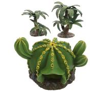 Kisangel 3 Pezzi di Cactus simulato Alberi in Miniatura per Modelli Alberi di modellismo Ferroviario Albero del Paesaggio Accessori Artigianali in Miniatura plastica Verde