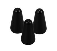 Kisangel 3 Pezzi Manopole per Chitarra Elettrica in Ottone e Pp Nero, Cappucci Interruttore Compatti e Resistenti per Chitarra St Tl Inserto a Croce