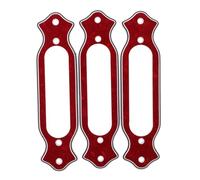 Kisangel 3 pezzi Pickup Single Coil per Chitarra Acustica con Cornice Rosso Perla Supporto Plastica per Sonori Ricambio per Parti Chitarra
