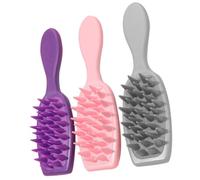 Kisangel 3 Pezzi Spazzola per Shampoo Chioma, Massaggiatore Cuoio Capelluto, Scrubber Scalp in Abs e Silicone, Leggera, Multifunzione, per Famiglia