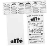 Kisangel 30 Pezzi Carte Istruzioni Cura Bicchieri Tumbler Piccole Imprese Inserti Guida Pulizia Tazze Vetro Resistenti Dimensioni Compatte Facili da Trasportare