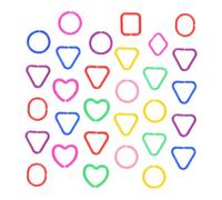 Kisangel 30 Pezzi Catena con Fibbia Geometrica Catena Giocattolo Anello di Collegamento del Giocattolo collegamenti matematici collegare i Giocattoli plastica