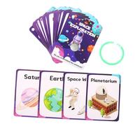 Kisangel 34 Carte Educative Spaziali per Carte Apprendimento Pianeti con Illustrazioni Colorate Interattivo per e Pianeti