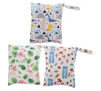Kisangel 3pezzi Borsa per Pannolini Lavabile in Tpu Borsa Asciutta e Bagnata per Ragazza con Cerniera Sicura per Viaggio e Asilo Nido Contenitore Portatile per Cosmetici e Accessori