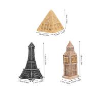 Kisangel 3pezzi Decorazioni da Tavola Kit Costruzione in Miniatura Accessori Scena Piccola Statua della Torre Eiffel Statua Antiche Statuette Egiziane Decorazione del in Miniatura