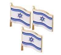 Kisangel 3pezzi Spilla Patriottica Israeliana Spilletta Bandiera Di Israele Per Uomini Accessorio Di Moda Per Eventi e Celebrazioni Distintivo Resistente e Leggero