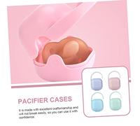 Kisangel 4 Contenitore per Ciuccio con Portatile Custodia Protettiva per Succhietti Ragazzo Box Soother Facile Trasportare per Passeggini e Borse Pannolini Design e Igienico