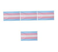 Kisangel 4 Pezzi Bandiere Portatili per Lgbt Striscioni Decorativi per Pride Month Riutilizzabili e Leggeri per Decorazioni