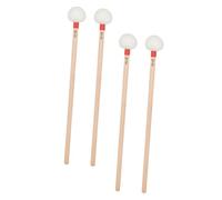Kisangel 4 Pezzi Bastoncini Timpano Bacchette Per Timpani in Legno Bacchette Legno Bacchetta Con Manico Mazze Beige Acero
