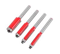 Kisangel 4 pezzi Kit Flush Trim Cutter in Acciaio Carbonio e Lega Taglio Doppio per Rifilatura MDF Laminato e Pannelli Compatti Strumenti Rifilatori Portatili per Lavorazioni di