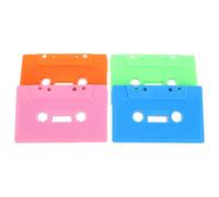 Kisangel 4 Pezzi Nastri Audiocassette Vuote Retro in Plastico per Registrazione Musicale e Decorazione Parete, Design Vintage per Feste e Collezionismo