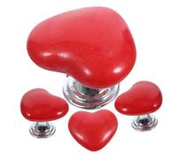 Kisangel 4 pezzi Pulsanti per Cassetta Wc Forma di Cuore Pulsante di Scarico per Serbatoio Acqua Accessorio Bagno Resistente e Facile da Premere Parti Ricambio per WC