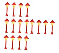 Kisangel 4 Set Led Lampioni Stradali Modellino Per Mini Casa Decorazione Micro Paesaggio Con Led Rosse Per Scena Miniatura E Accessori Dollhouse 4