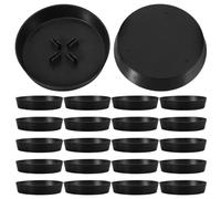 Kisangel 48 Pezzi Base Albero di Natale Mini in Plastica Nera, Rotonda, | Decorazioni da Tavolo e Scrivania, Design Minimalista Moderno, Adatta a Spazi Ridotti e Ordine Visivo