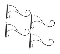 Kisangel 4pezzi Portavasi da Parete Ferro Ganci per Fioriere Decorative Supporti per Cesti Fiori per Giardino e Balcone Facile Installazione e Design Elegante