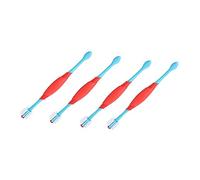 Kisangel 4pezzi Spazzolino da Dente per Cane Doppia Testa da Spazzolini da Dente per Cuccioli Setole Morbide per Pulizia Orale degli Animali Domestici