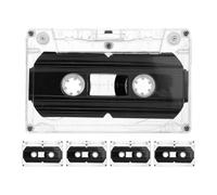 Kisangel 5 Cassette Audio Vuote da 45 Minuti con Custodia Trasparente Nastri Vergini per Registrazioni Musicali Lezioni e Messaggi Formato Compatto Portatile per Uso Didattico e