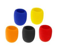 Kisangel 5 Pezzi Coperture Antivento Per Microfono in Protezioni Colorate Per Microfono Portatile Parabrezza Per Microfoni Da Palco