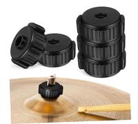 Kisangel 5 pezzi Fissaggio Piatti Batteria in Plastica Nera Componenti per Supporti Piatti Accessori per Batteria con Fissaggio Stabile e Smorzamento Rapida Senza Attrezzi