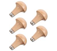 Kisangel 5 pezzi Manico per Bulino in Legno Resistente Set Impugnatura Ergonomica per Utensili da Taglio e Lavorazione Legno Ricambio Manici per Raspa e Strumenti Incisione Facile da