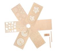 Kisangel 5 Pezzi Wooden Puzzle Boards for Montessori Multi-Functional Drawing Templates with Geometric Animal Shapes Fine Motor Skill Hand-Eye Coordination Training Toy