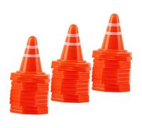 Kisangel 50 Giocattoli Stradali Miniature per Coni Arancioni PP Modelli Educazione Sicurezza e Giochi Ruolo