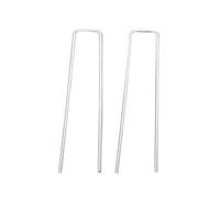 Kisangel 50pezzi Picchetti Zincati a u per Fissare Tende, Tettoie e Teloni all'Esterno