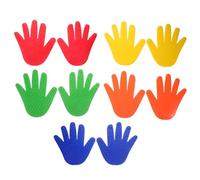 Kisangel 5paia Pennarelli Per Tappeti Impronte Mani Tappetini Sensoriali Forma Mano Per Ragazzo e Adulti Per Classi e Eventi Casa