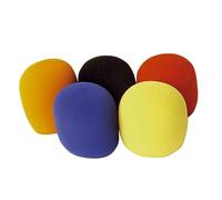Kisangel 5pezzi Parabrezza Microfono Da Palco Portatile Antivento Copertura Microfono in Schiuma Alta Densità Di Nero Rosso Giallo Arancione Blu Per Karaoke Ktv Danza Conferenze e Spettacol