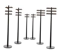 Kisangel 6 Pali Telegrafici Miniatura Set per Modellismo e Diorami Decorazioni per Sabbia e Layout per Domestici e Uffici