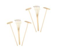 Kisangel 6 Pezzi Mini Zen in Bambù per di Sabbia Accessori per Sandbox da Tavolo Manuale Piccolo per Decorazione e Relax