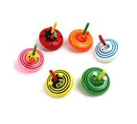 Kisangel 6 Pezzi Trottola in Plastica Colorata Creativa e Divertente a Forma di Animale, Gioco Educativo per Stimolare la Cognizione e Pensiero Stili multipli