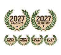Kisangel 6 spille di laurea 2027 - Spille da bavero a forma di spiga di grano per giacca e borsa - In lega - Regali di congratulazioni per la laurea - Bomboniere per feste di scuola superiore e