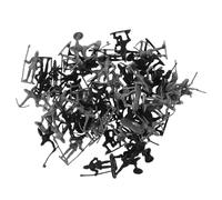 Kisangel 60 pezzi Soldatini Medievali in Plastica Nera e Argento Miniature Soldati Cavalleria Antica per Collezione Giochi Educativi e Decorazioni Torta