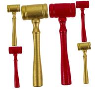 Kisangel 6pezzi Martelletto di Legno per Giudice Martelli da Tribunale in Legno Martelli da Asta per Giochi di Ruolo Giocattolo di per Ragazzo Ragazza