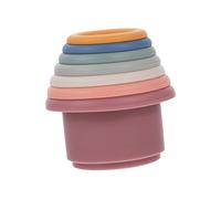 Kisangel 7 Tazze Impilabili per Bagno per Educativo Silicone Sicuro e per Sviluppare Coordinazione Mano Occhio e Creatività Durante Bagnetto
