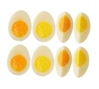 Kisangel 8 Uova Artificiali Simulate per Fotografia Alimentare Modelli Uova Sode Realistici per Decorazioni Cucina Tavola e Vetrine Prop Fotografico Versatile per Marketing e Eventi